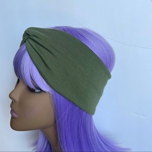 Olive Green Turban Headband, Headwraps
